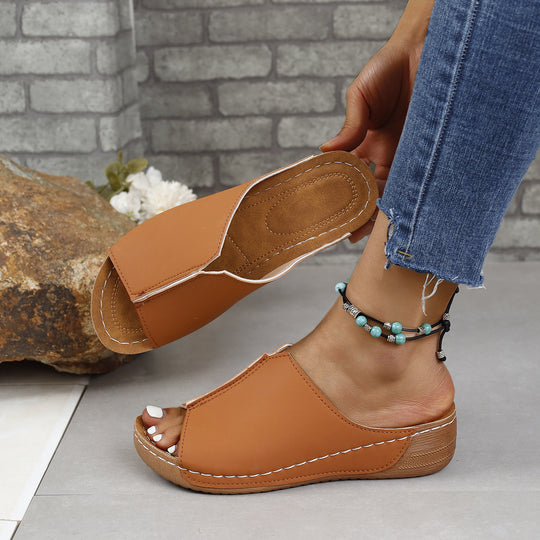 Damen Komfortable Slip-On Pantoletten EB