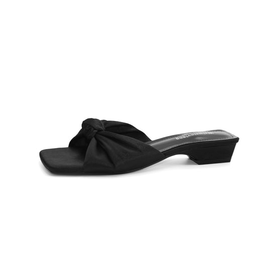 Damen elegante Mules mit modischem Knotendetail EB