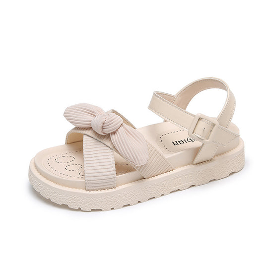 Damen Bequeme Sandalen mit dekorativem Knoten EB