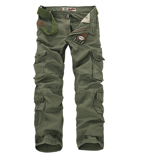 Herren Multifunktionale Cargo-Hose mit verstellbarem Bund und zahlreichen Taschen EB