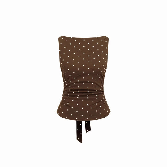 Damen Chic Rollkragen Top mit Raffung und Bindegürtel EB