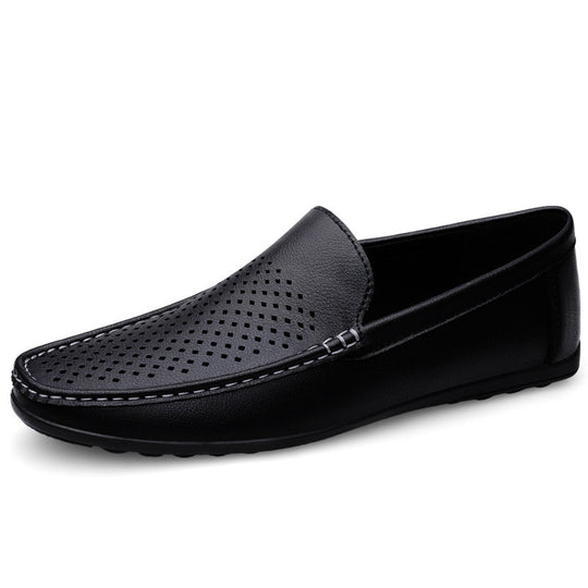 Herren Mokassins aus perforiertem Leder mit flexibler Sohle EB