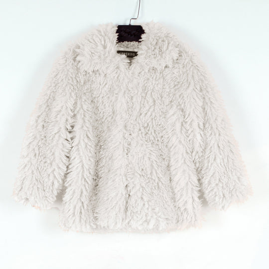 Damen Kuschelige Fleecejacke mit voluminösem Schnitt und großem Kragen EB