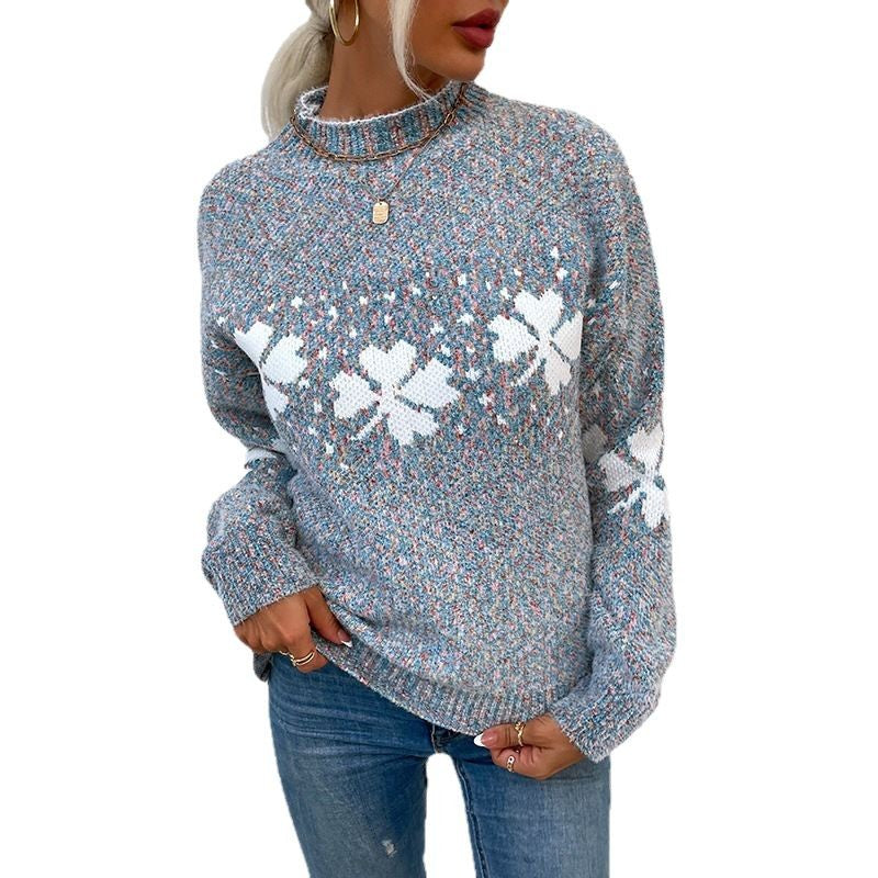 Damen Pullover mit dekorativem Muster EB