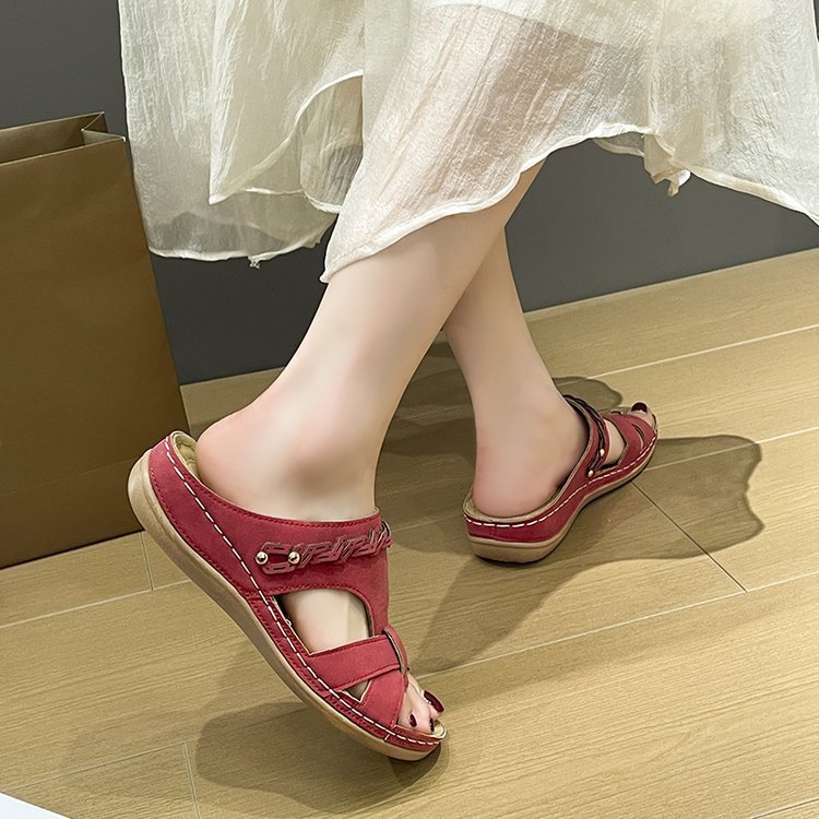 Damen Komfortable und elegante Zehentrenner-Sandalen mit modischem Riemendesign EB