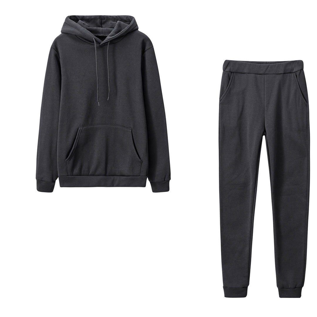Damen nan Cozy-Loungewear-Set mit oversized Hoodie, Kängurutasche und schmaler Highwaist-Jogginghose EB