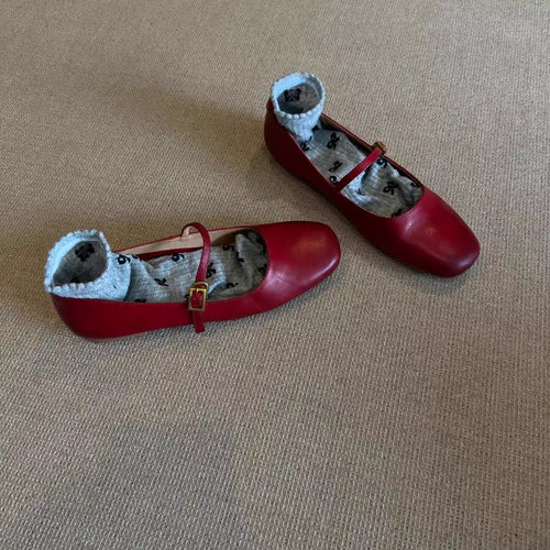 Damen elegante Mary Jane Ballerinas mit praktischer Schnallenverzierung EB