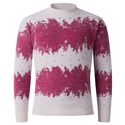 Herren trendiger Pullover mit strukturiertem Farbverlauf EB