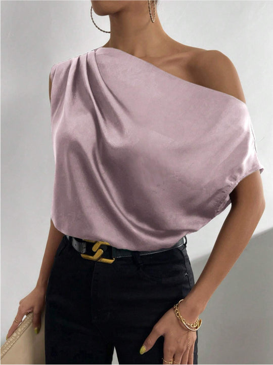 Damen Elegantes, schulterfreies Satinoberteil EB