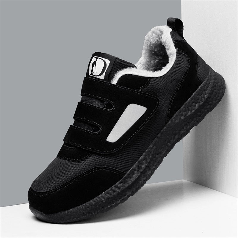 Damen Bequeme Fleecegefütterte Sneakers mit Schnellverschluss EB