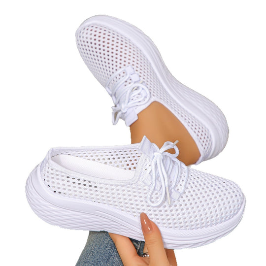 Damen atmungsaktive Sneaker mit elastischem Obermaterial und komfortabler Sohle EB