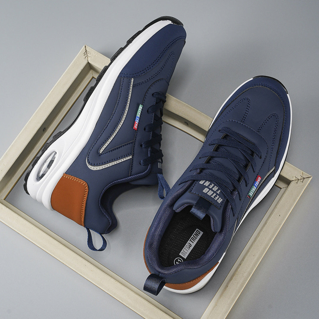 Herren atmungsaktive Freizeit-Plateau-Sneaker mit Luftkammersohle und gepolstertem Komfortfußbett EB