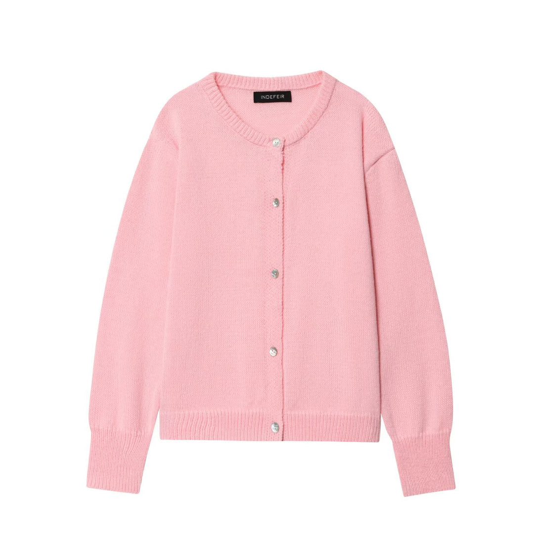 Damen Strickjacke mit Knopfdesign und gemütlichem Schnitt EB