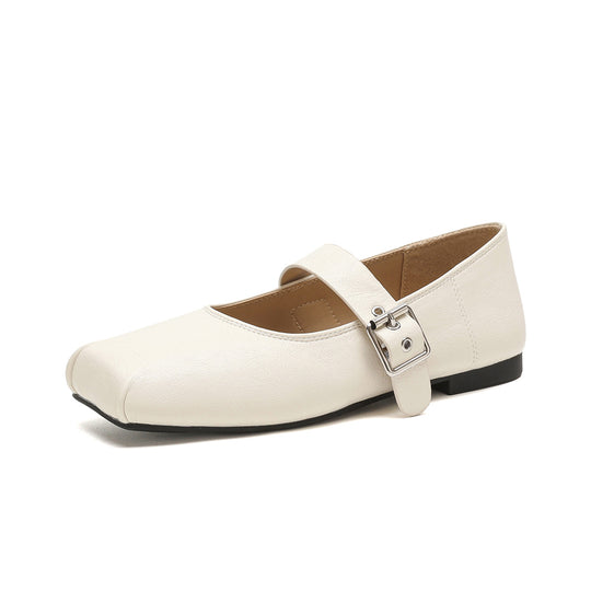 Damen Ballerinas mit modischem Riemenverschluss und orthopädischer Innensohle EB