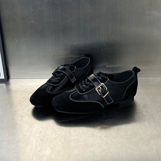 Damen elegante Loafers mit modischem Schnallenverschluss EB