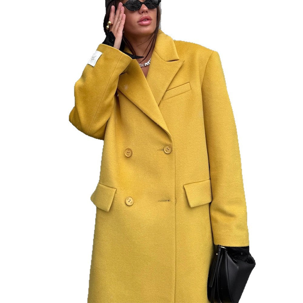 Damen Oversized Wollmantel EB