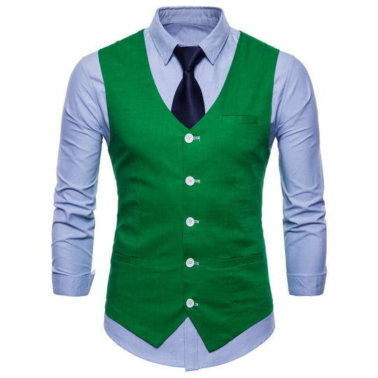 Herren elegante Anzugweste mit praktischen Taschen und detailliertem Design EB
