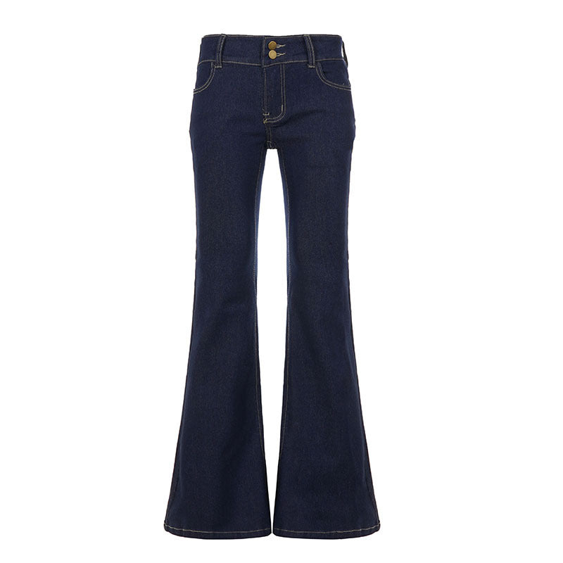 Damen Bootcut Jeans mit hohem Taillenbund und eleganter Nahtführung EB