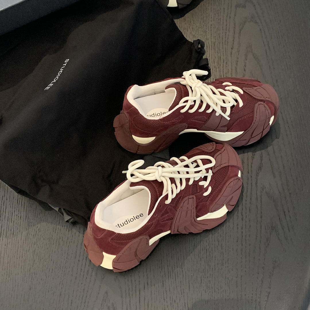 Damen Sportliche Sneakers mit robustem Design und atmungsaktiver Mesh-Oberfläche EB
