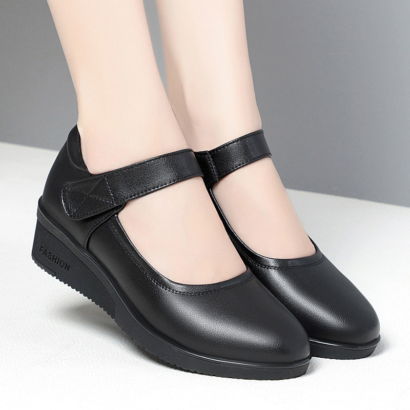Damen bequemes Mary Jane Schuhwerk mit elegantem Riemen und flexiblem Absatz EB