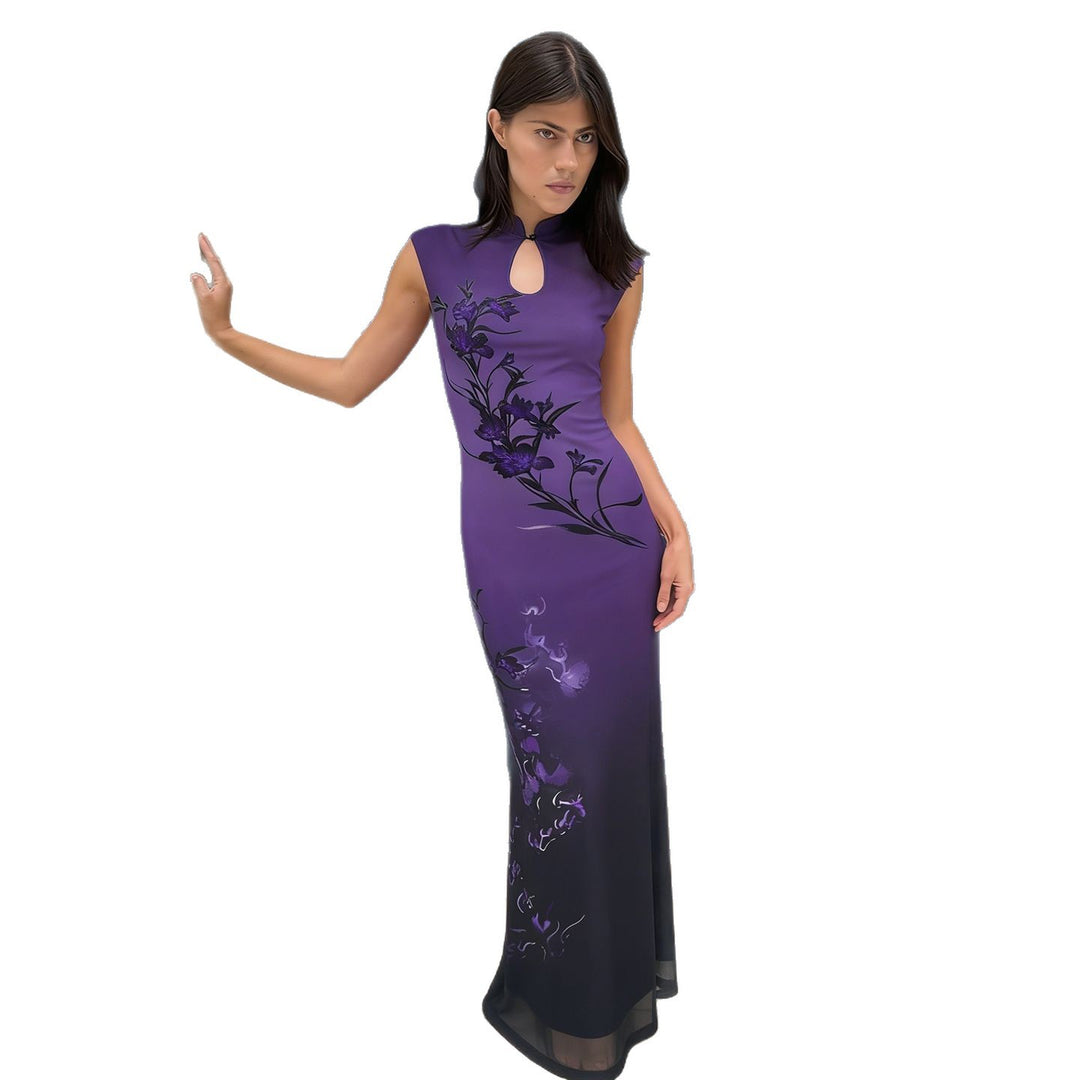 Damen Maxikleid mit elegantem, floralem Design EB