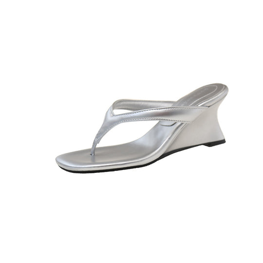 Damen Elegante Zehentrenner mit komfortablem Wedge-Absatz EB