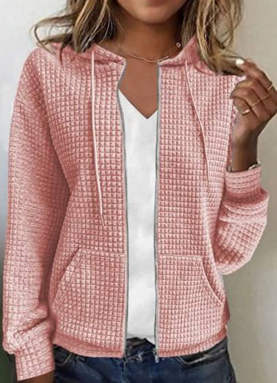 EB | Lässige Jacke mit Tasche in Uni-Farbe