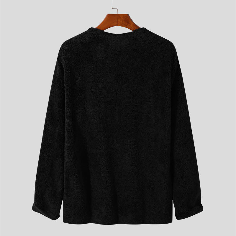 Damen Weicher Fleece-Pullover mit lässigem Schnitt und praktischen Taschen EB