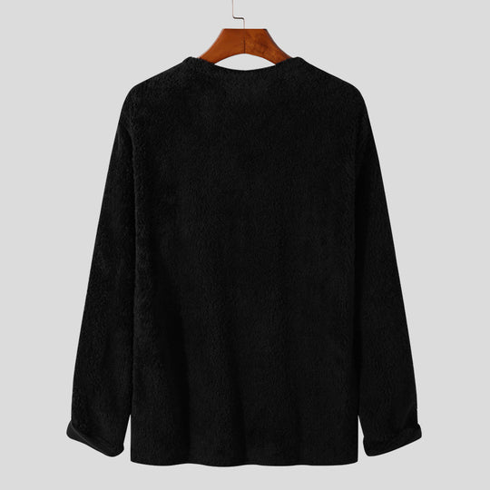 Damen Weicher Fleece-Pullover mit lässigem Schnitt und praktischen Taschen EB