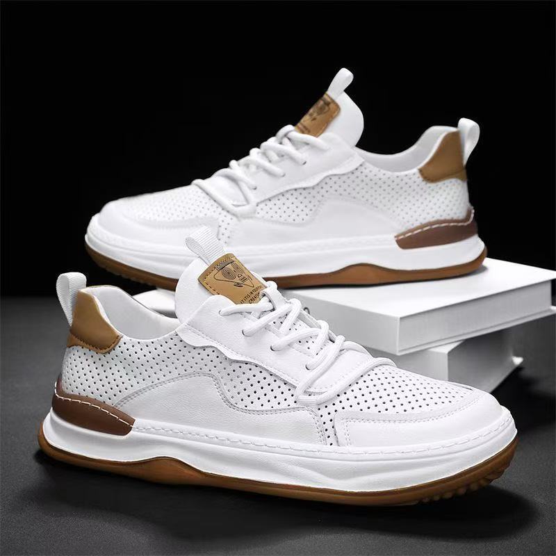Damen Atmungsaktive Sport-Sneaker mit Leder- und Mesh-Elementen EB