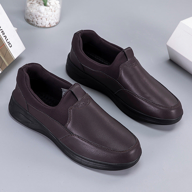 Damen Bequeme Leder Slip-On Sneakers EB