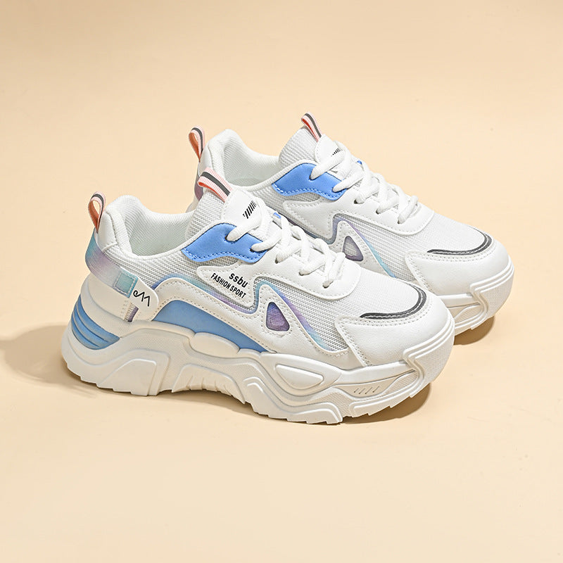 Damen Sportliche Chunky Sneakers mit atmungsaktiver Netzstruktur und stabiler Sohle EB