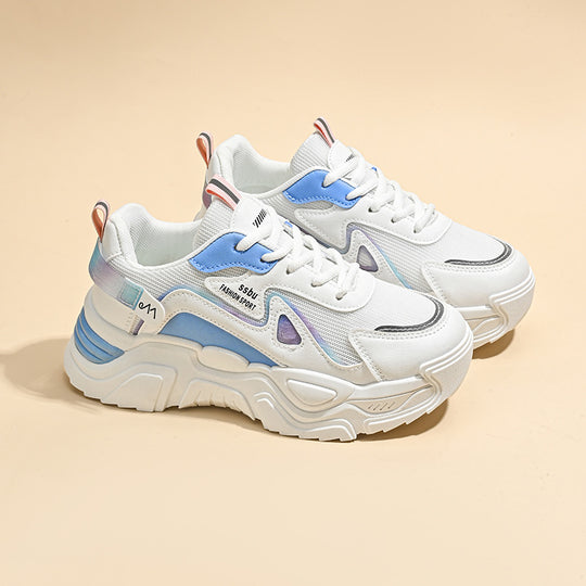 Damen Sportliche Chunky Sneakers mit atmungsaktiver Netzstruktur und stabiler Sohle EB