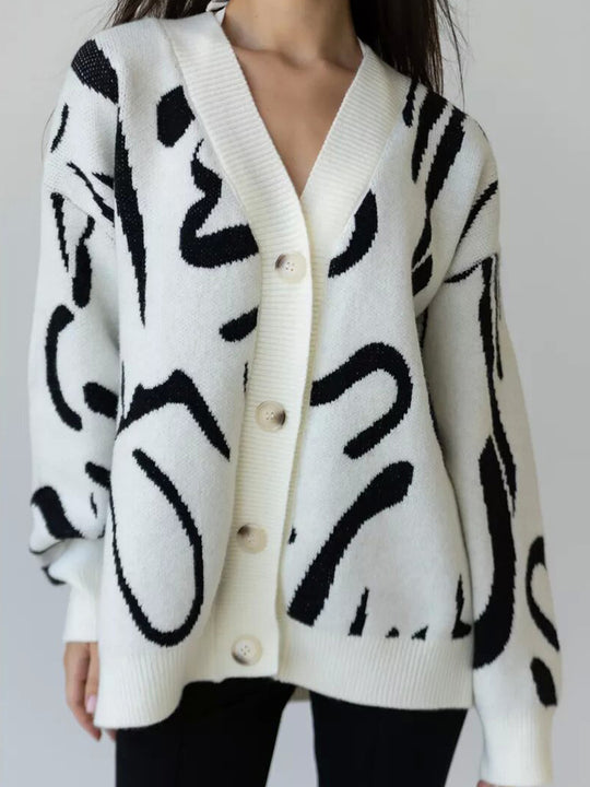 Damen Strickjacke mit einzigartigem Muster EB