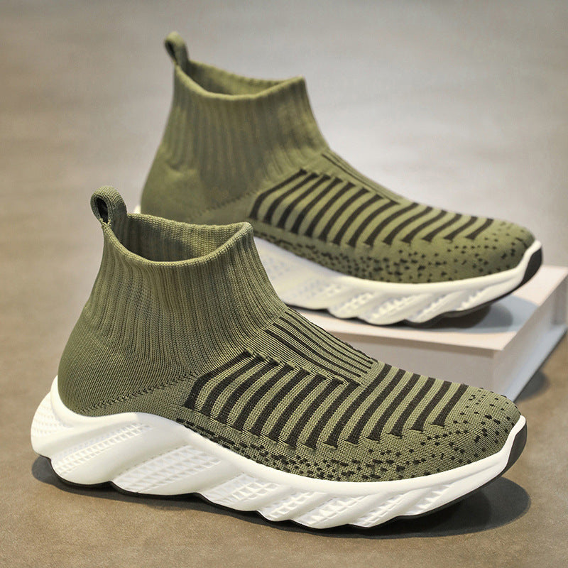 Damen Strick-Sneaker mit rutschfester Sohle und atmungsaktivem Obermaterial EB