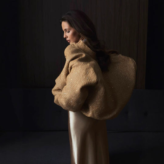 Damen Glitzerjacke mit praktischen Taschen und elastischem Saum EB