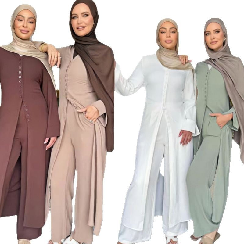 Damen Jumpsuit mit elegantem Knopfdesign und weitem Bein EB