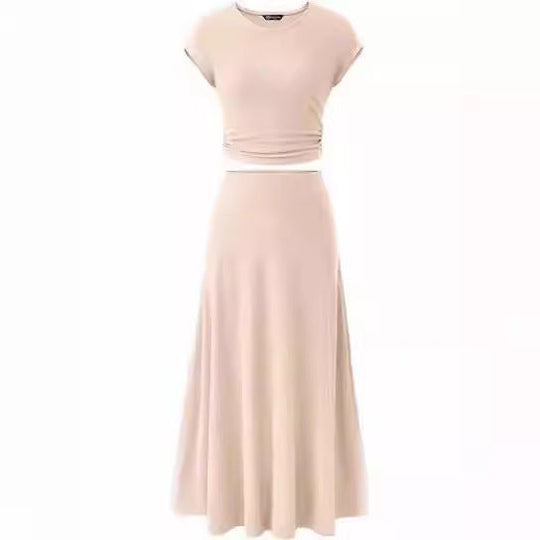 Damen Maxikleid mit Raffinierten Raffungselementen und Elegantem Schnitt EB