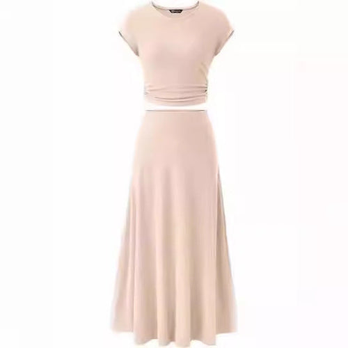 Damen Maxikleid mit Raffinierten Raffungselementen und Elegantem Schnitt EB
