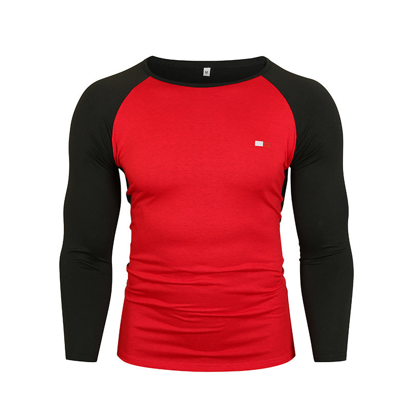 Herren Langarm-T-Shirt mit Raglanärmeln und hochwertiger Baumwolle EB