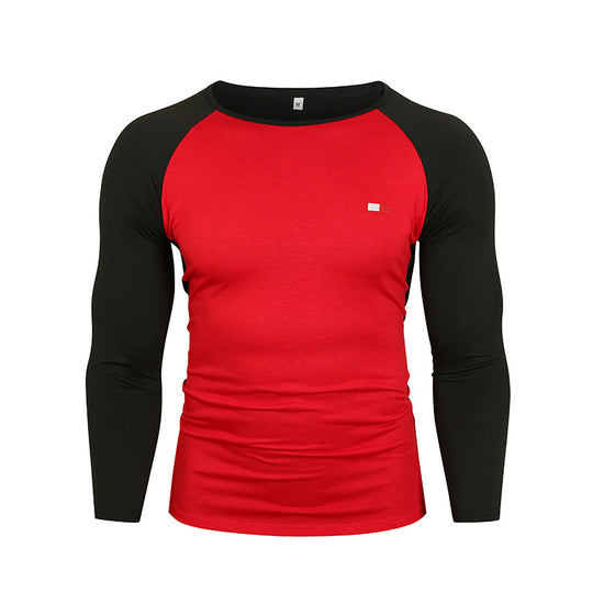 Herren Langarm-T-Shirt mit Raglanärmeln und hochwertiger Baumwolle EB