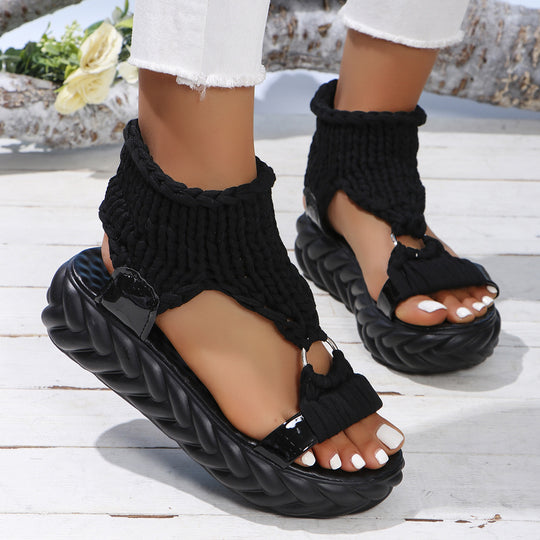 Damen modische Plateau Sandalen EB