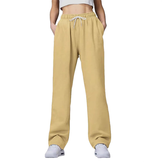 Damen bequeme Sporthose mit elastischem Bund und seitlichen Taschen EB