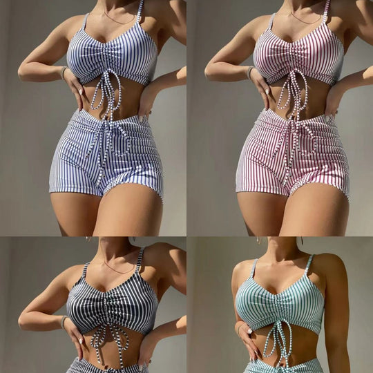 Damen Bikini-Set mit raffiniertem Schnitt und verstellbarem Bund EB