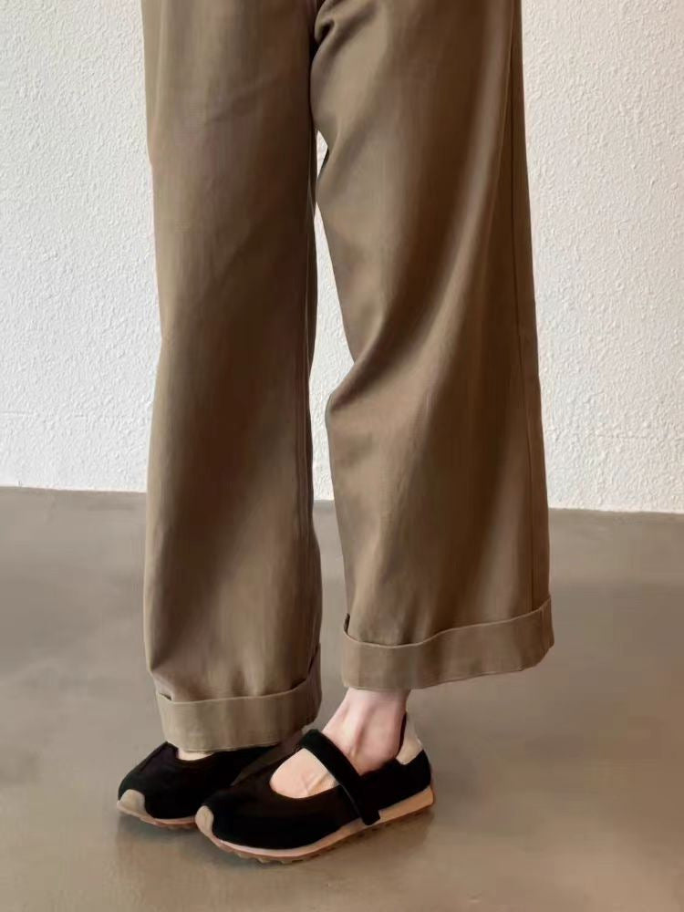 Damen Bequeme Mokassins mit verstellbarem Riemen und rutschfester Sohle EB