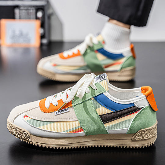 Damen Sportliche Sneakers mit buntem Design und atmungsaktiver Oberfläche EB