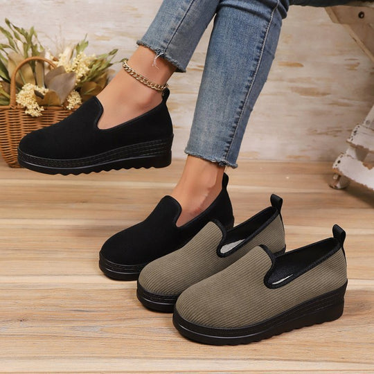 Damen Komfortable Slipper mit flexiblem Elastik-Einsatz EB