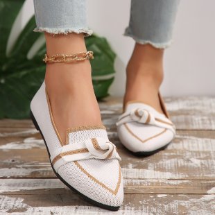 Damen Modische Ballerinas mit dekorativem Schleifen-Detail EB