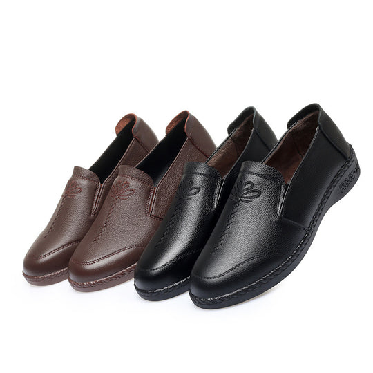 Damen Elegante Mokassins aus weichem Leder mit atmungsaktiver Sohle EB