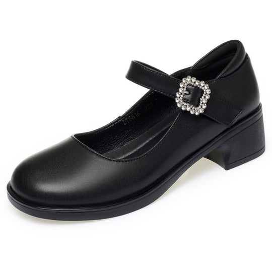 Damen Mary Jane Pumps mit dekorativem Riemchen und komfortablem Blockabsatz EB